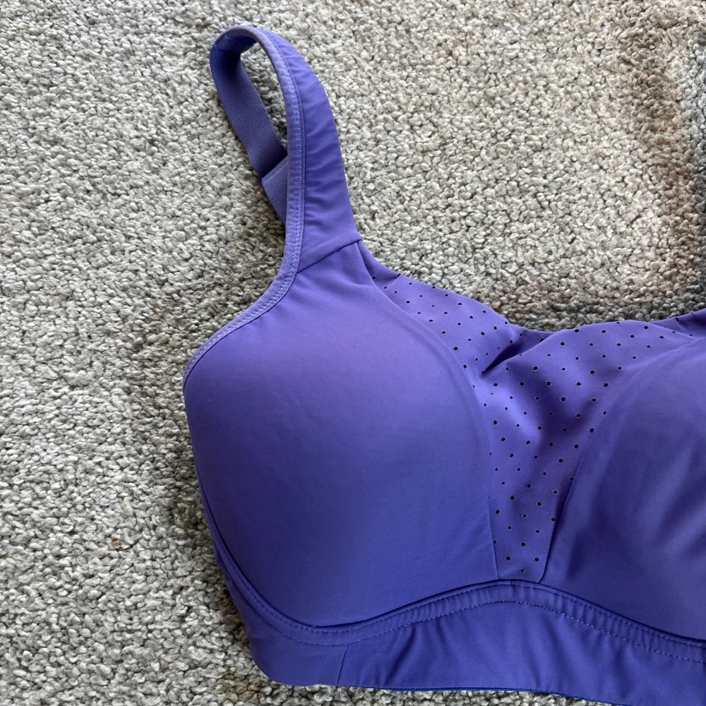 Lululemon Run Times Sports Bra Womens 32D Purple High Support Padded Adjustable - Picture 2 of 12